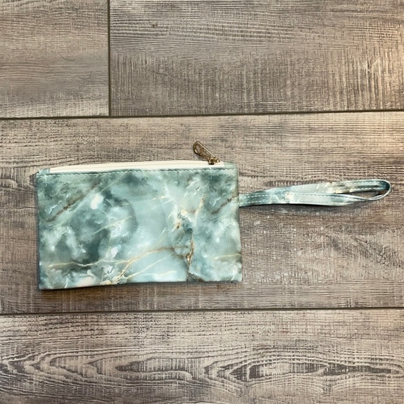 Green Marble  Wristlet Clutch Purse - Picture 6 of 13